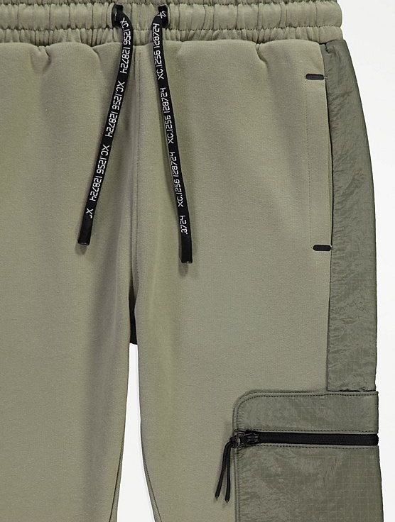 146 152 George spodnie dresowe wygodne sportowe khaki z gumką w pasie