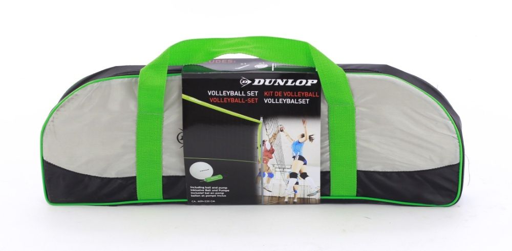 DUNLOP Siatka siatkówki siatkówka SŁUPKI zestaw piłka badminton 6m