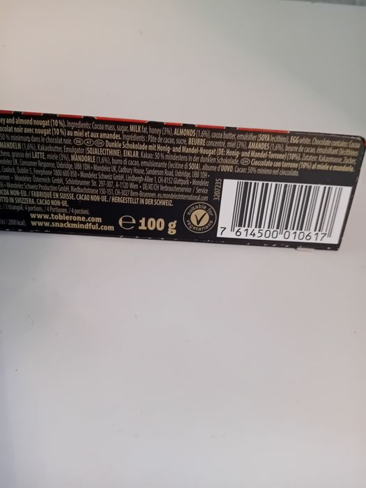 Zestaw 4 Czekoladek Tobrelone Dark Chocolate With 100g.