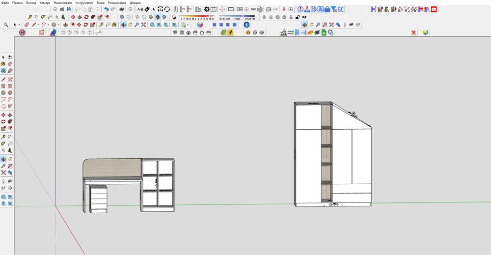 Курс з моделювання меблів в Sketchup з імпортом на Віяр