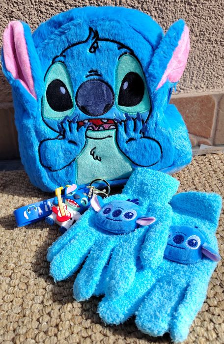 Zestaw upominkowy Stitch plecak rękawice brelok Prezent urodziny