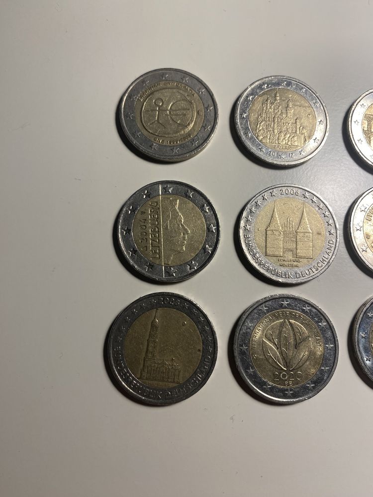 Moedas 2€ raras para colecionar