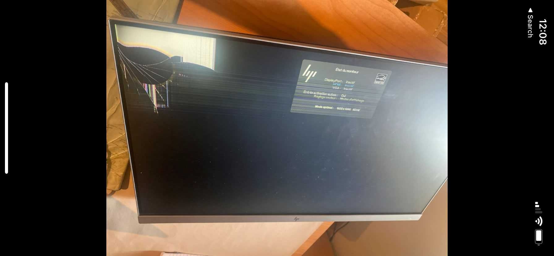 Vendo monitor da HP 24" com tela partida *ver fotos*