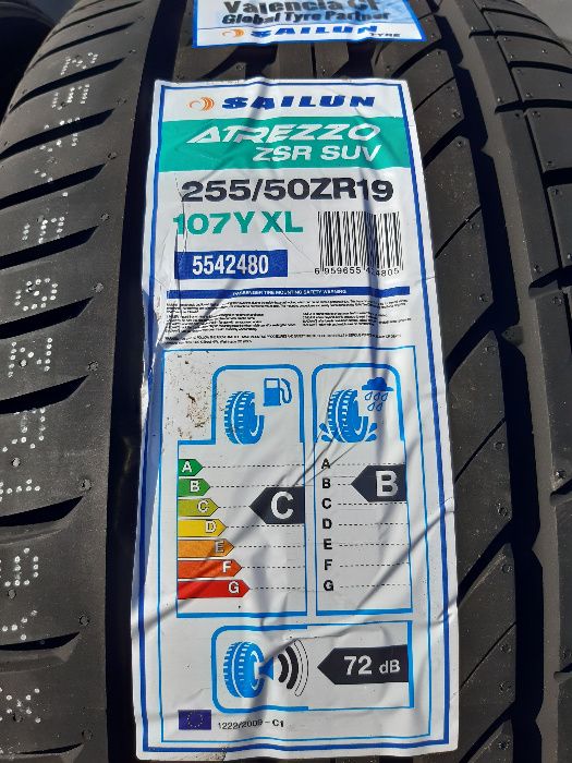 4x Nowa opona 255/50 R19 Sailun Atrezzo ZSR SUV 107Y XL Gwarancja rant