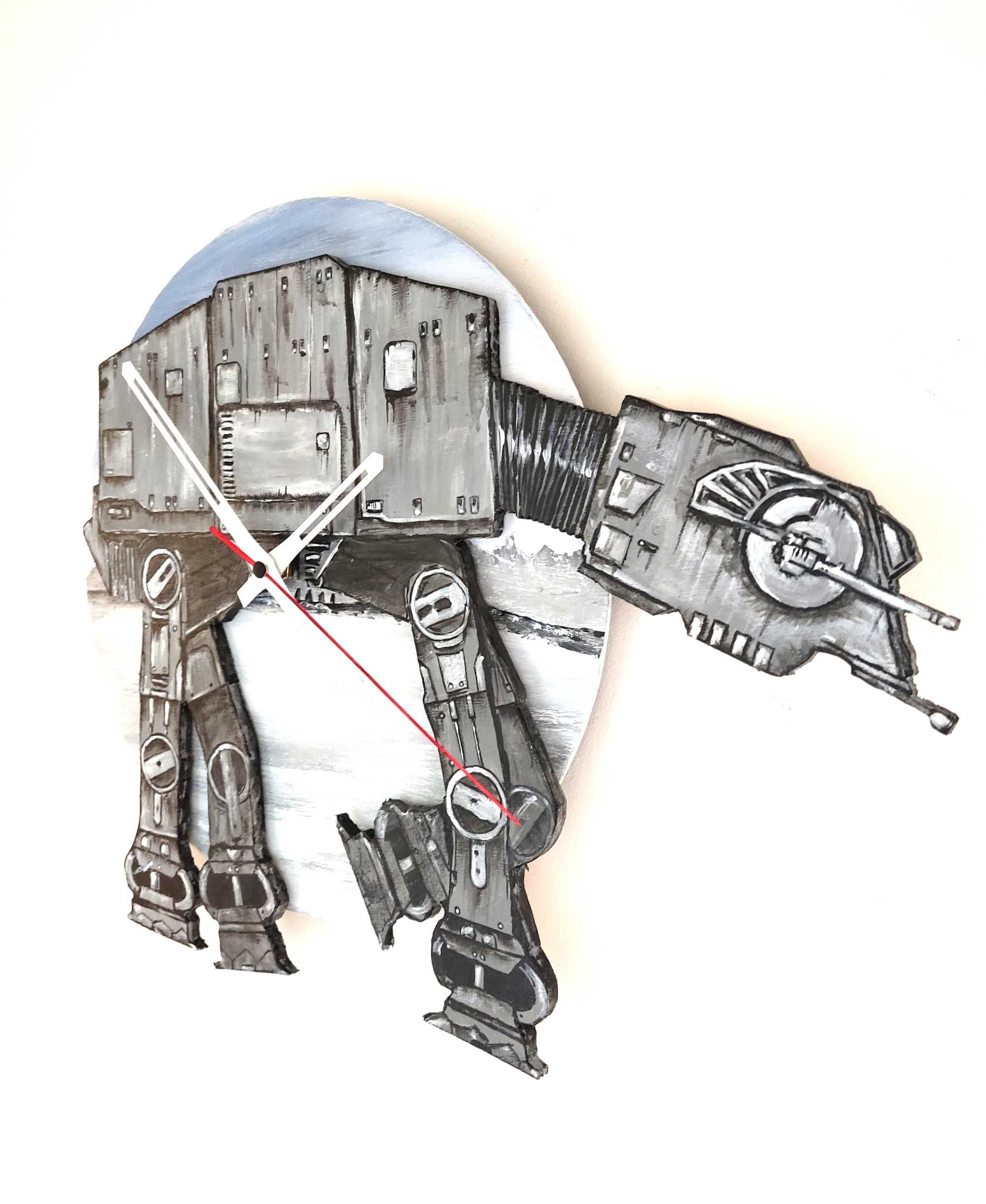 Zegar na ścianę Star Wars, AT-AT, drewniany 40 cm