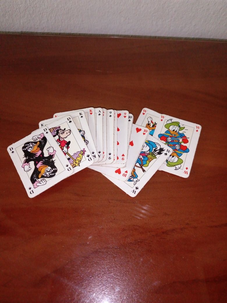 Małe karty do gry Kaczor Donald lata 90te