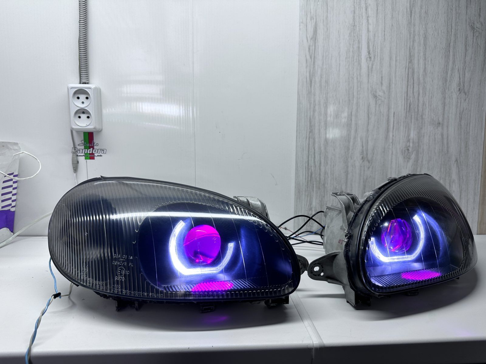Стопы ланос  установка лінз LED лампи реле поворотів фары на ланос Led
