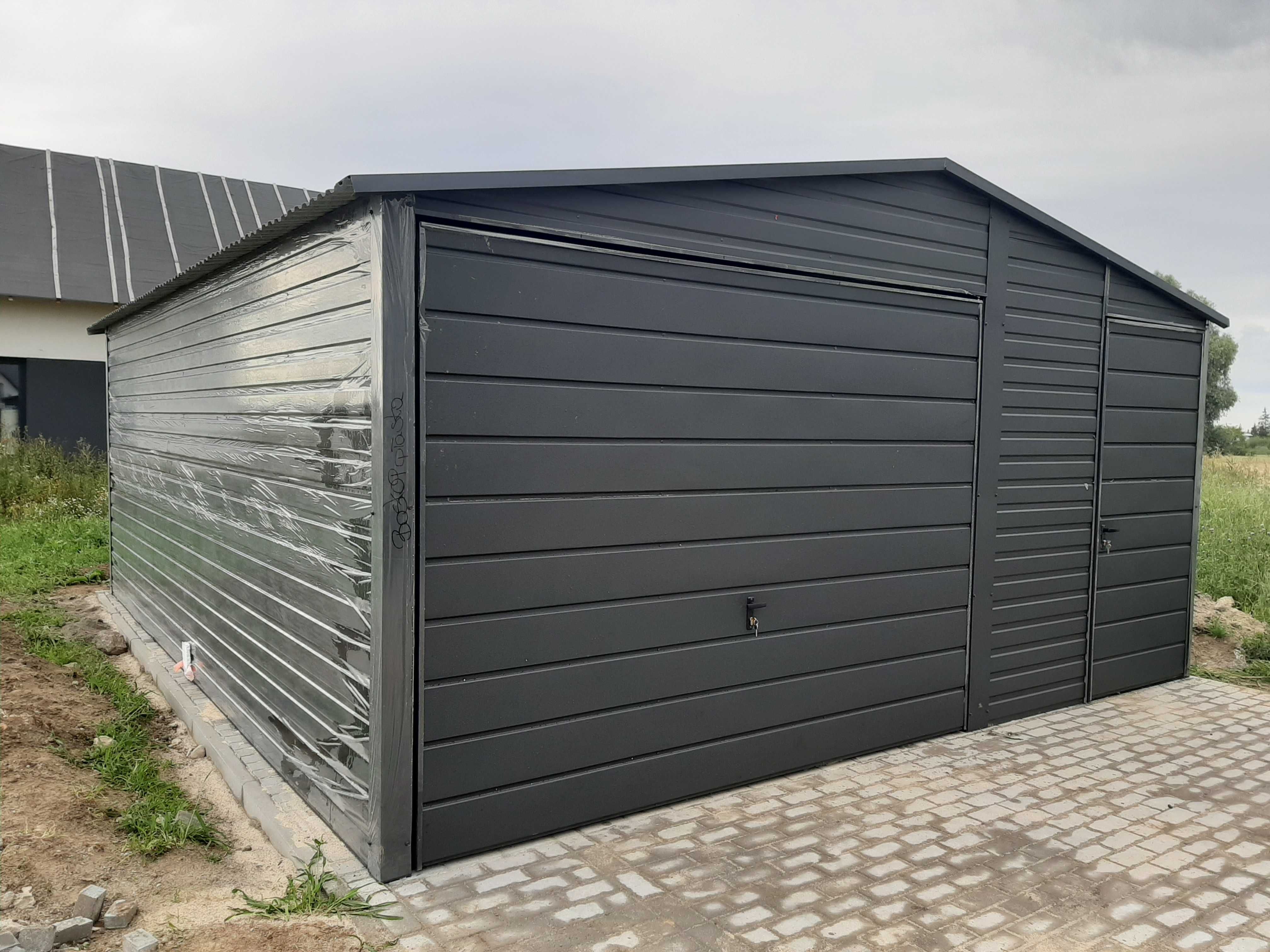 Garaż blaszany 7x5, 6x5,8 na zgłoszenie blaszak 35m2, antracyt, biały,