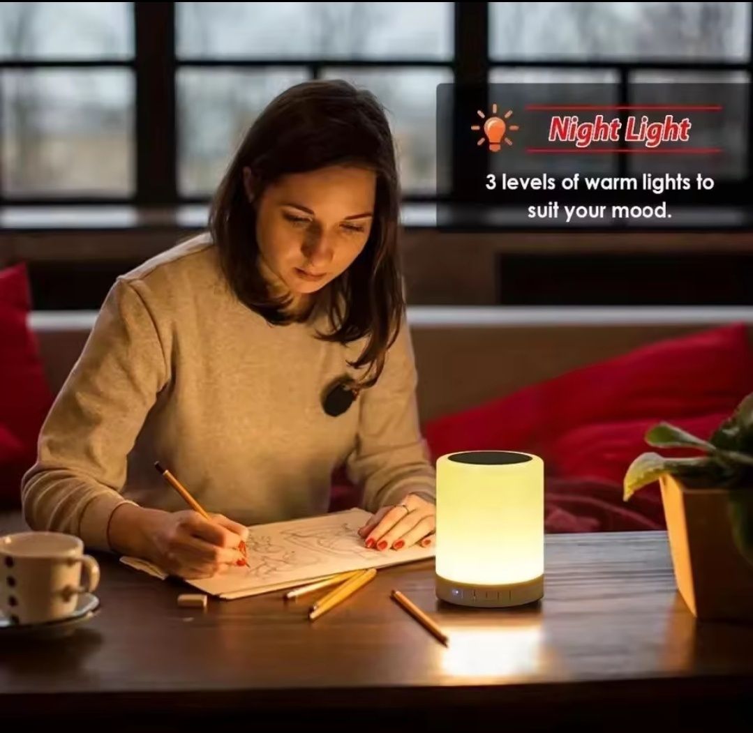 Lampka nocna głośnik Bluetooth dotyk dla dzieci