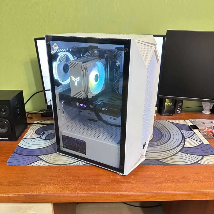 Игровой ПК RTX 3060(12gb) + i5-12400+ 32gb RAM+ 1TB M2. Белый Аквариум