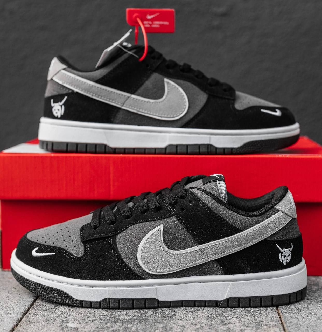 Чоловічі кросівки Nike SB Dunk Low Black Grey Найк Данк Данки 40-44