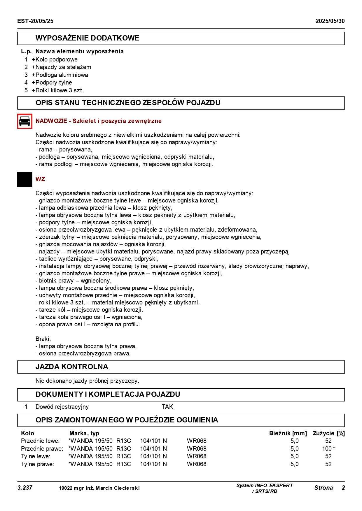 Syndyk sprzedaje (-20%): Przyczepa podłodziowa CYMERMAN BC2500