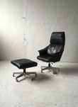 Stoll Giroflex fotel z podnóżkiem lata 80 vintage design