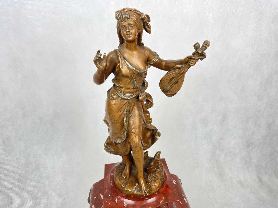 Zegar kominkowy (marmur, brąz)