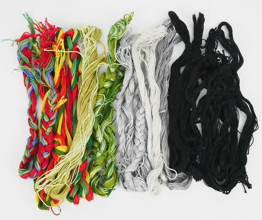 79.Mulina 100%Bawełna Haft mix zestaw na wagę 73g