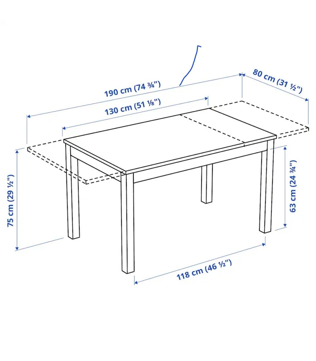 Mesa  extensível com cadeiras