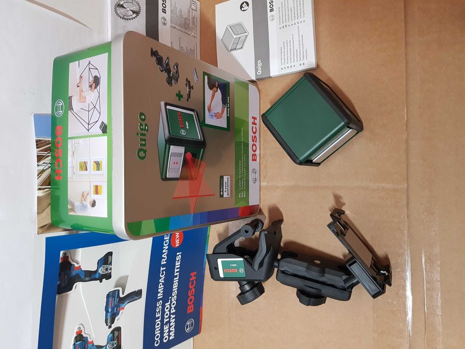 Laser krzyżowy BOSCH QUIGO PCL liniowy Nowy +uchwyt