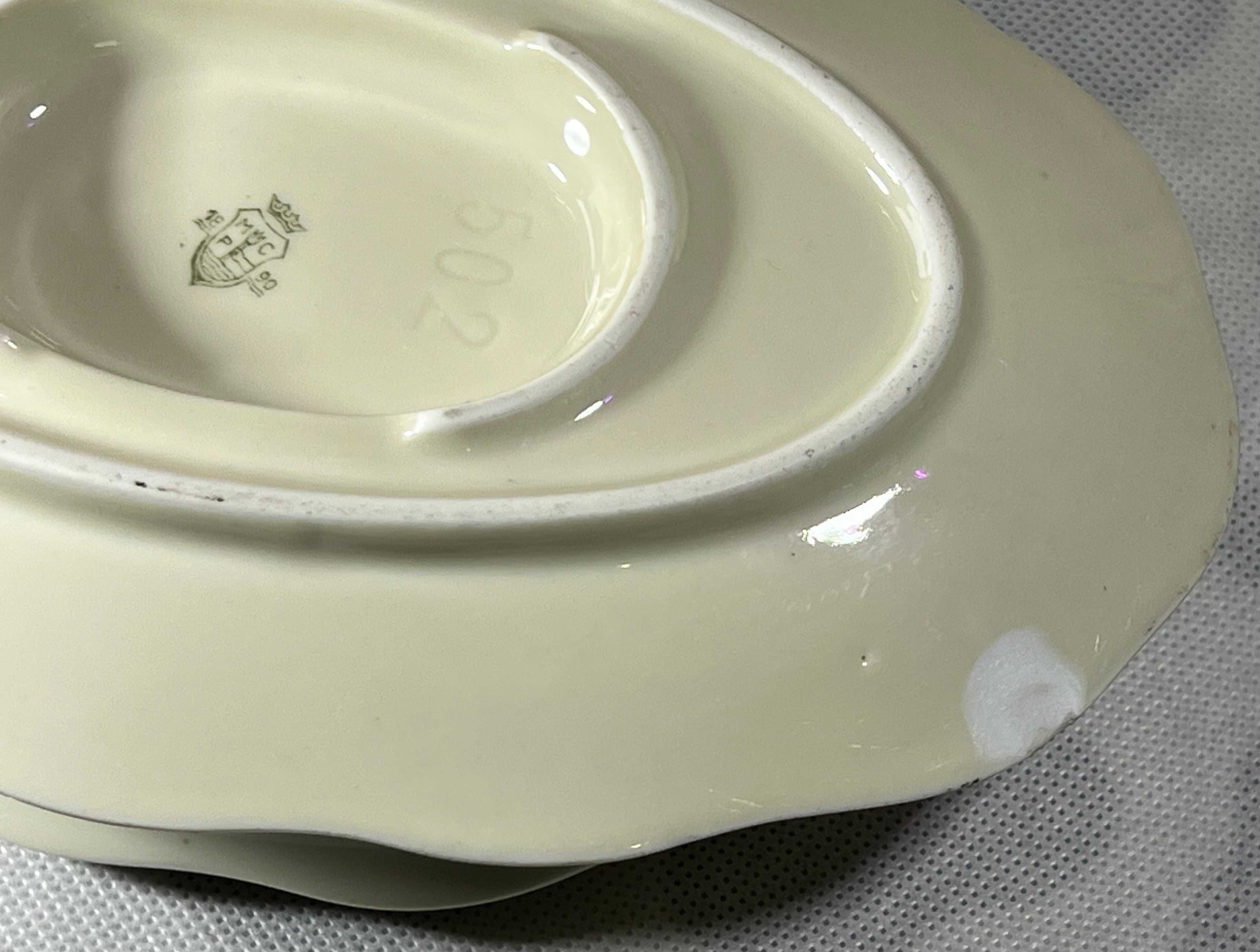 Sosjerka Porcelanowa Mayer & Comp. MCP 1890 z Podstawką