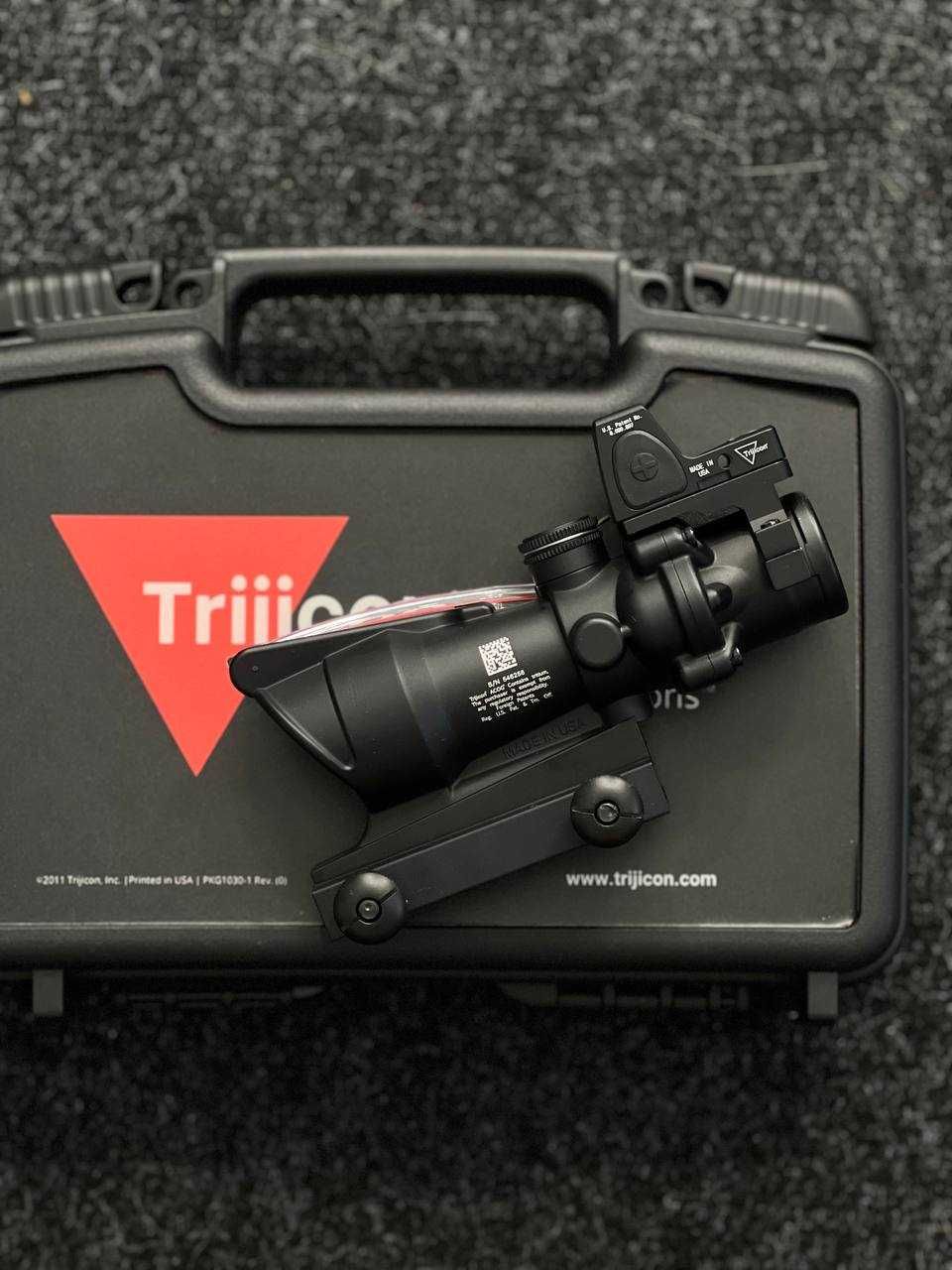 прицел Trijicon ACOG USA + мини колиматор RMR, Триджикон для AR-15, АК