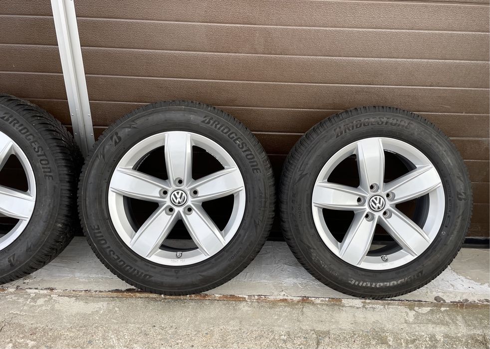 4x koła aluminiowe Alufelgi 5x112 et38 6,5J Opony 215/65 17” VW Tiguan