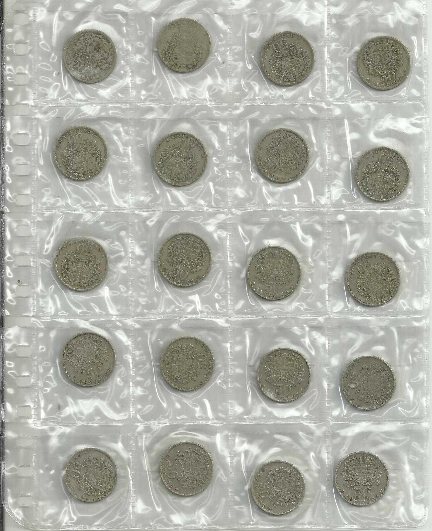 Lote com 103 moedas antigas de 50 centavos - com venda individual