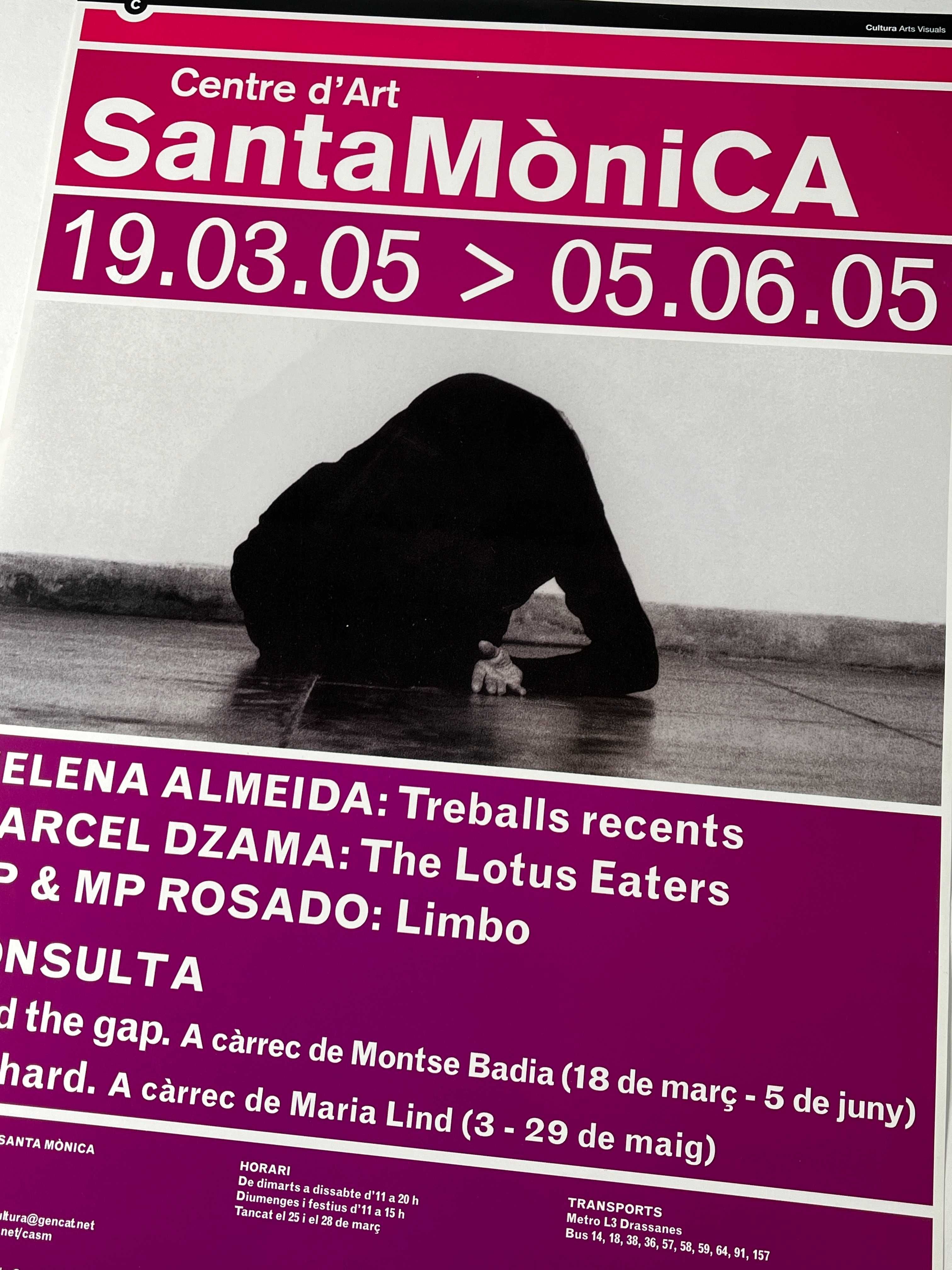 Helena Almeida 2005 Santa Monica Barcelona Cartaz de exposição