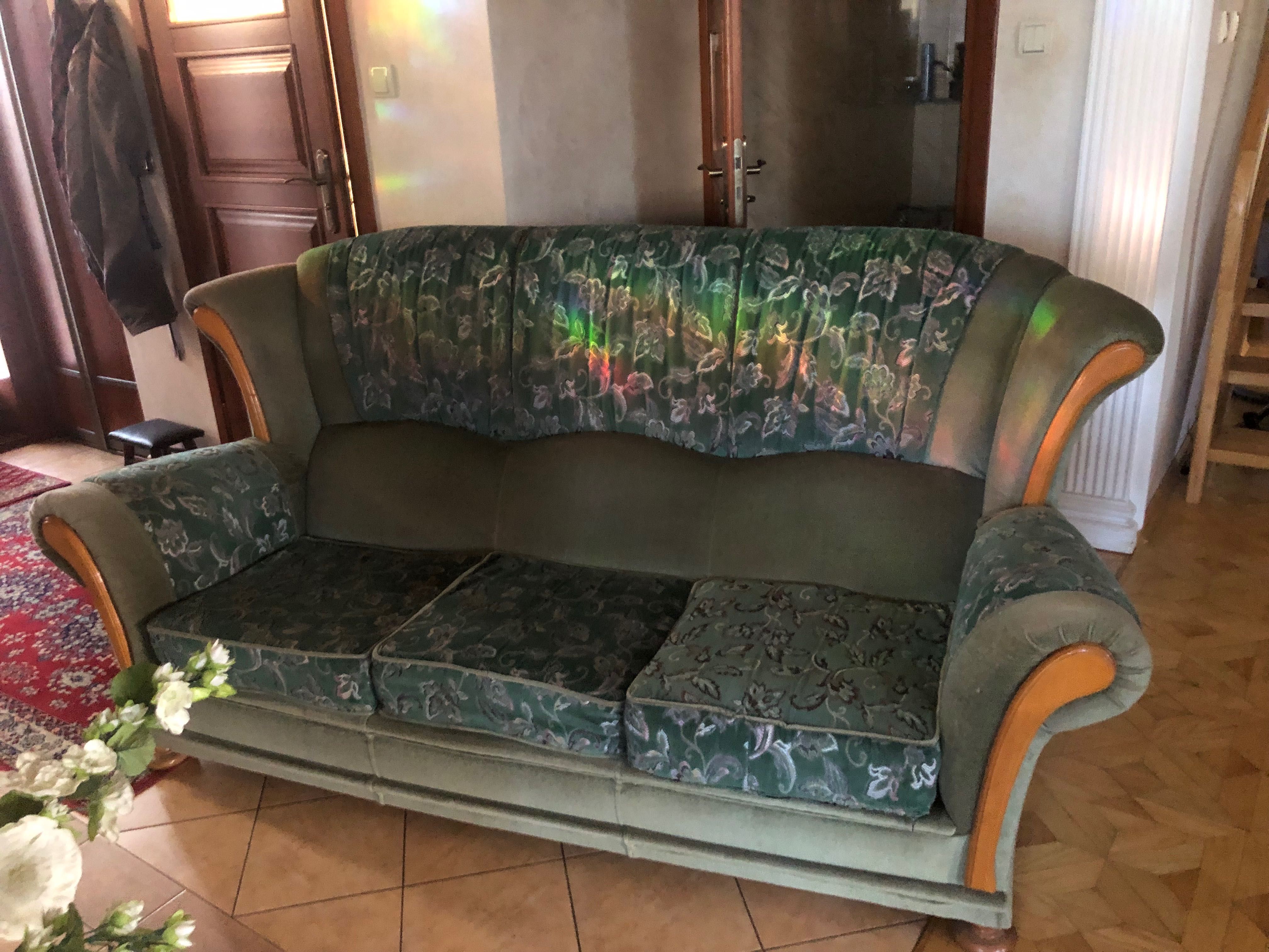 Kanapa stylowa z fotelem , stan bardzo dobry