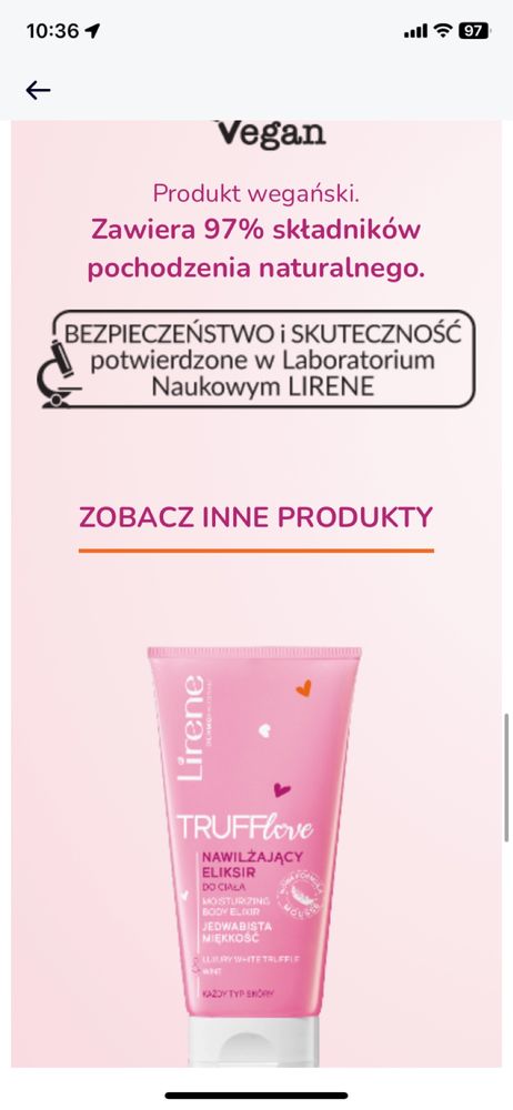 Lirene Trufflove regenerujacy krem do ciała
