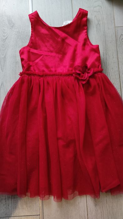 Piękna elegancka czerwona sukienka na Walentynki,  święta H&M roz