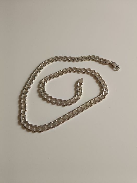 Srebrny łańcuszek męski, pancerka 49.6gr
