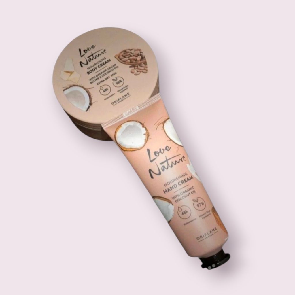 Conjunto Creme Corpo e Creme Mãos Love Nature Oriflame