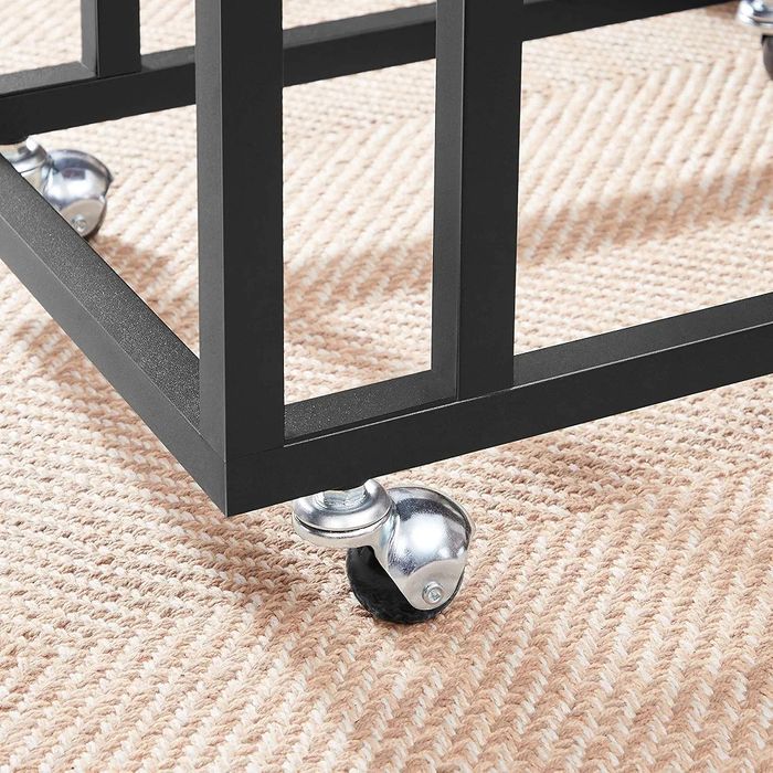 VASAGLE stolik pomocniczy, na kółkach mobilny stolik kawowy