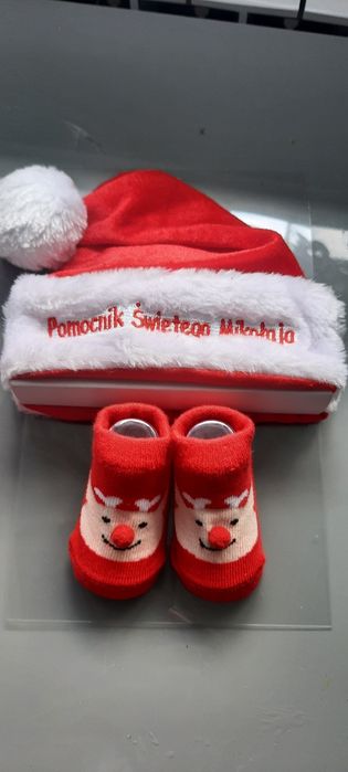 Zestaw komplet  świąteczny dla niemowląt bliźniaków r.0-12 m.