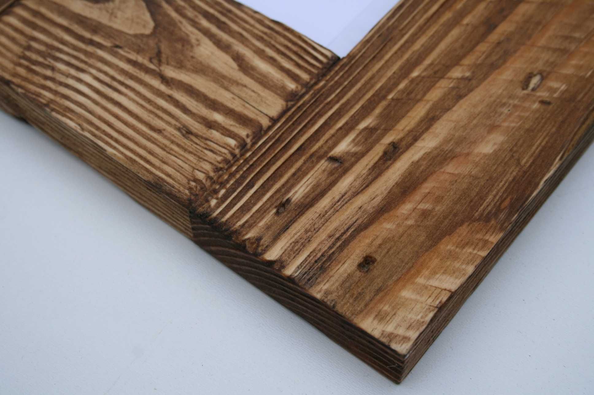Ramka rama na zdjęcia ścienna rustykalna drewniana postarzana
