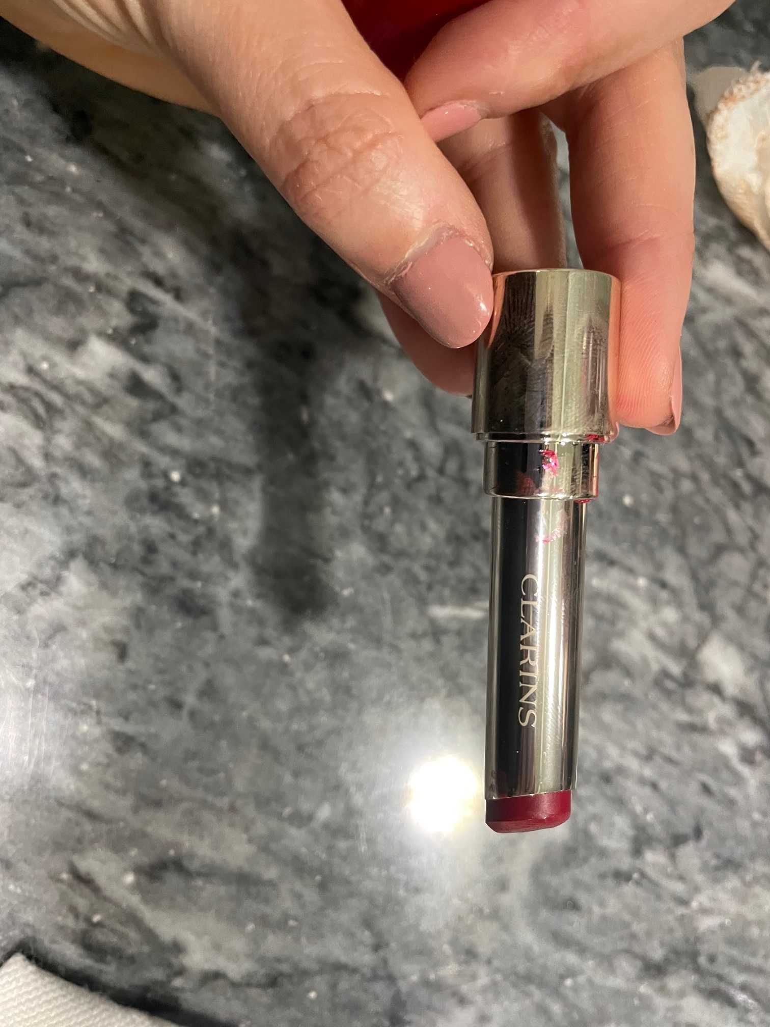 batom novo clarins vermelho