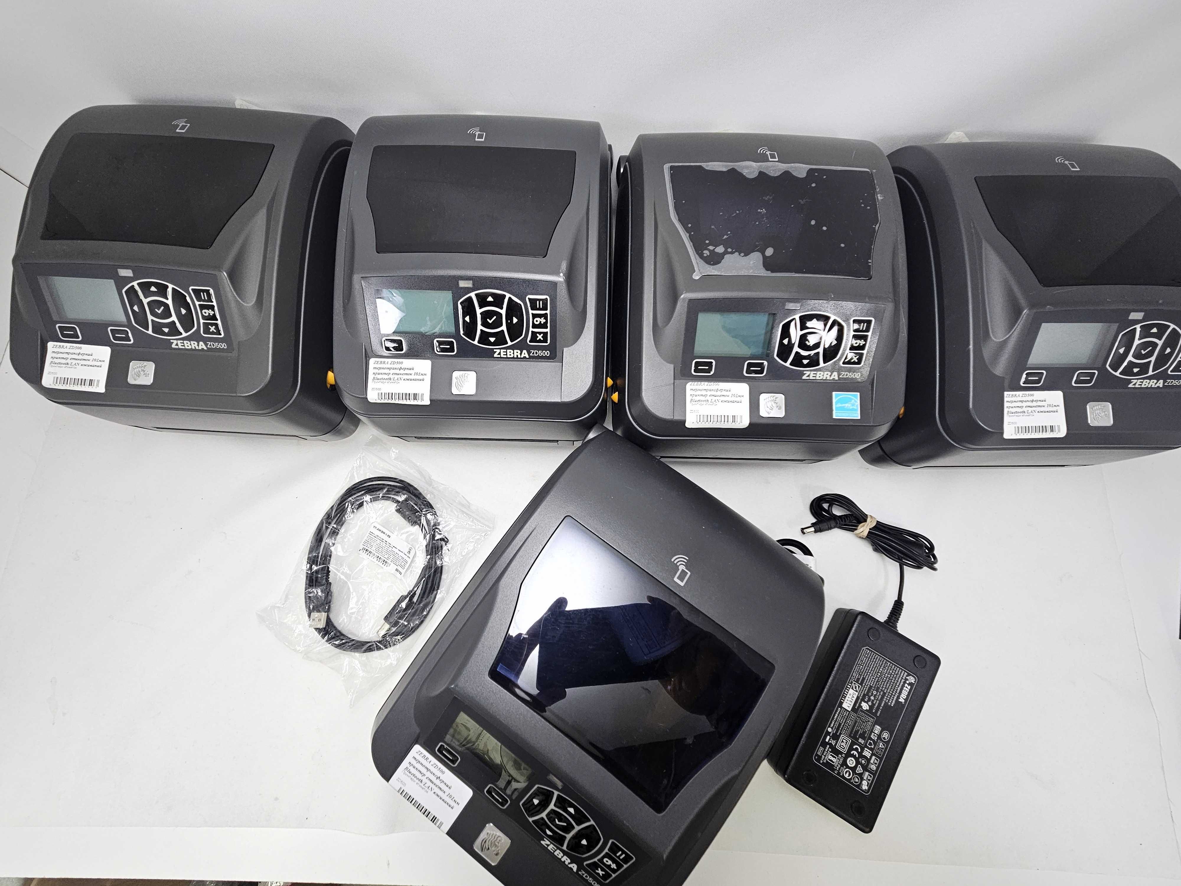 ZEBRA ZD500 термопринер етикеток 101мм, 152мм/с, USB/LAN малий пробіг!