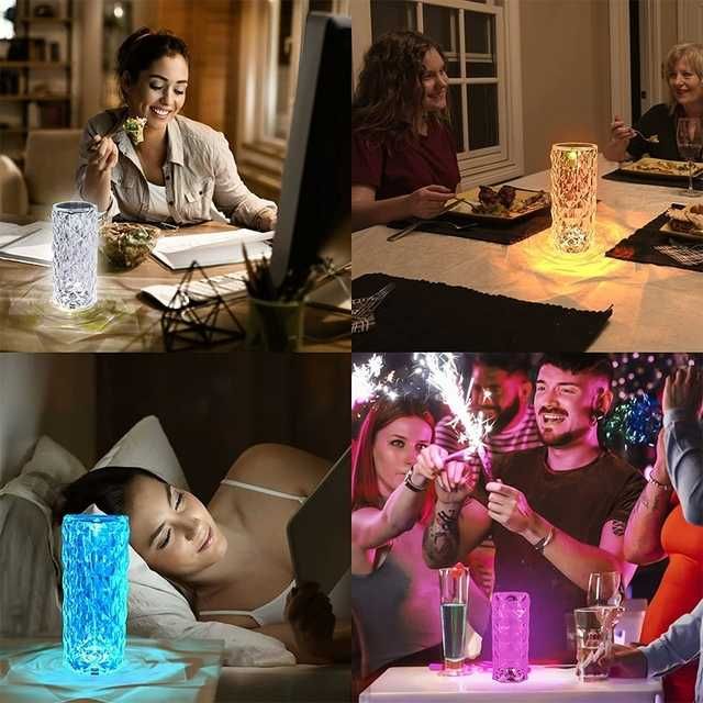 Lâmpada de mesa cristal LED
