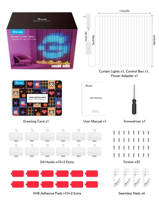 Гірлянди Govee Curtian Lights