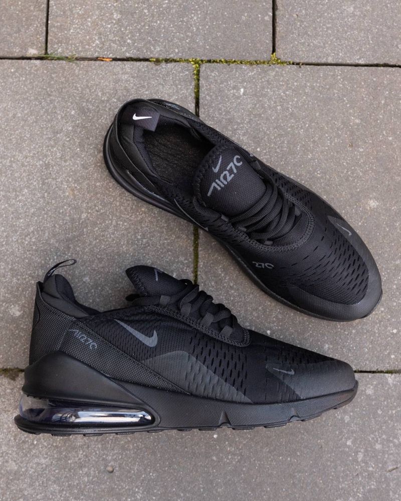 Топові чоловічі чорні  кросівки найк ейр макс nike air max 270