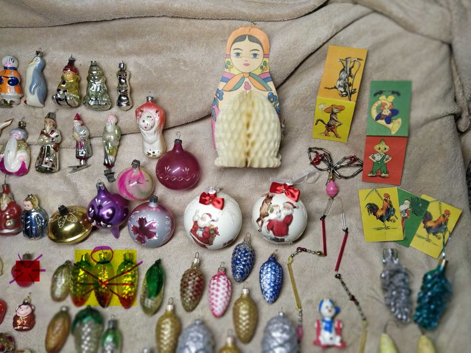 Ёлочные игрушки СССР Christmas tree decorations USSR Ялинкові прикраси