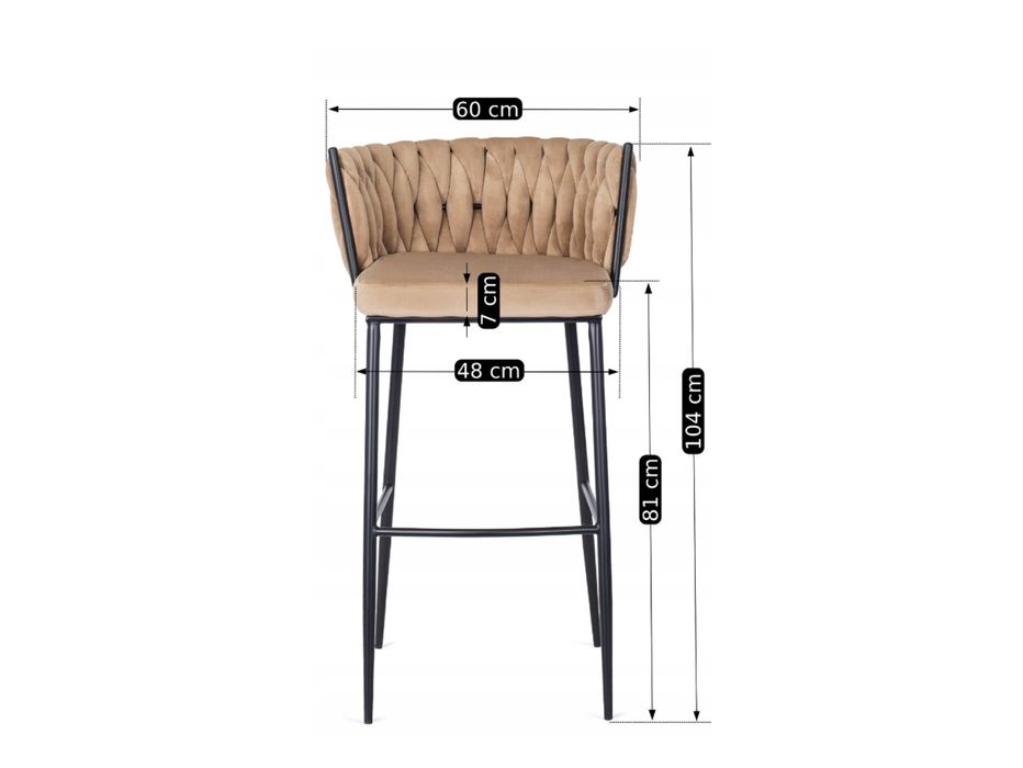 Hoker krzeslo barowe