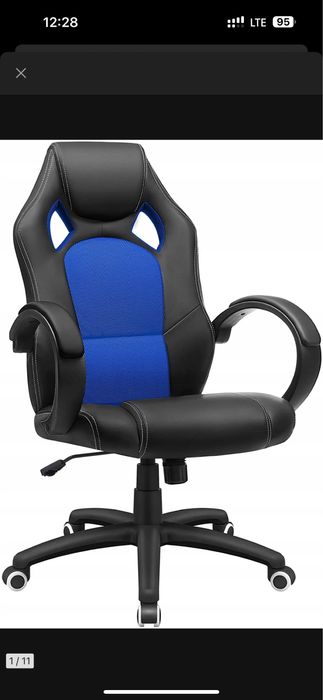 Крісло офісне геймерське SONGMICS Racing OBG56BG