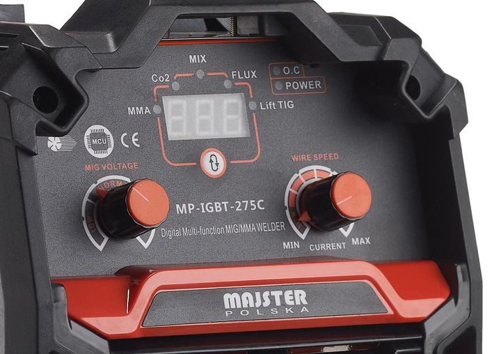 Spawarka Inwerterowa Migomat Mig Mag Mma Flux Tig Lcd 275a + Drut Przy