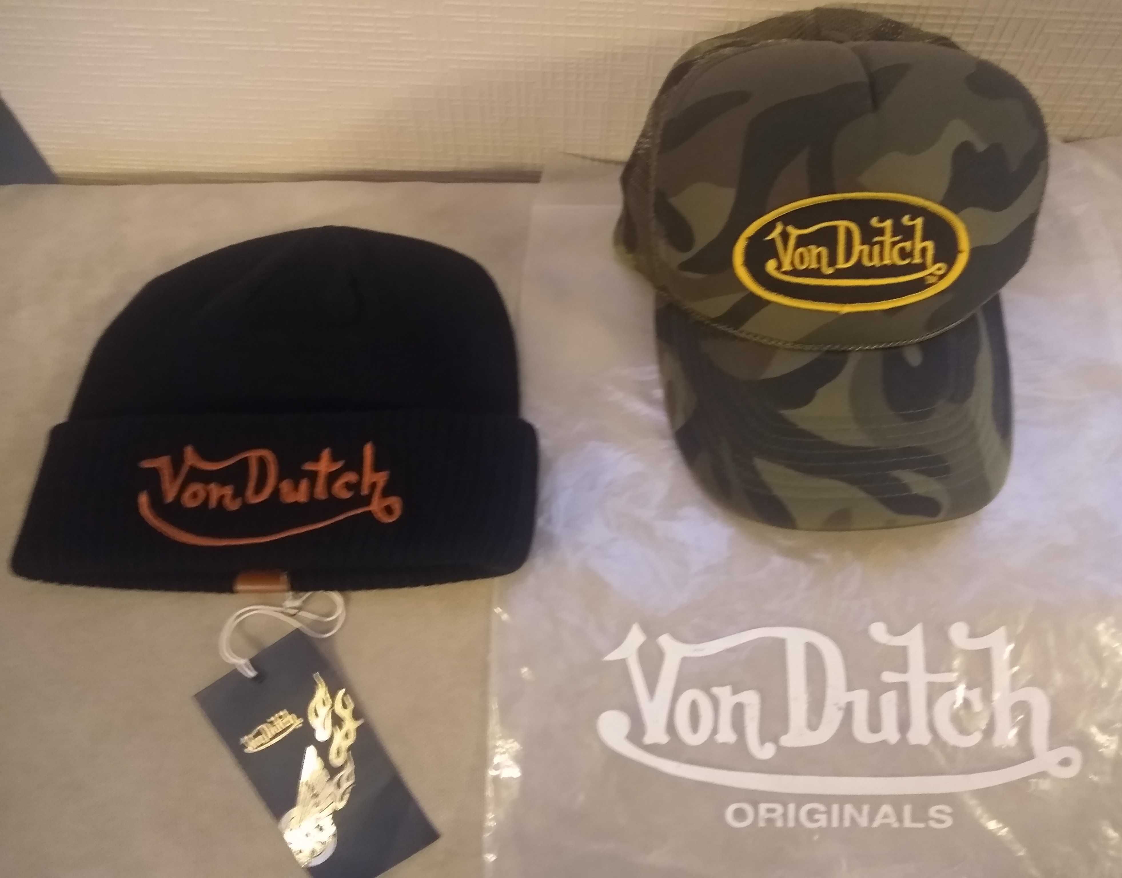 брендова нова чоловіча кепка тракер Von Dutch камуфляж шапка чорна