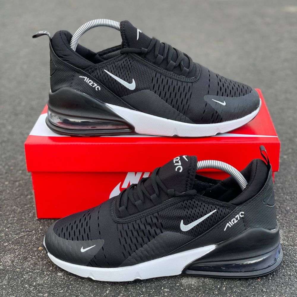 Чоловічі Кросівки Найк чорні з білим NIKE black white air max 40-45 рм