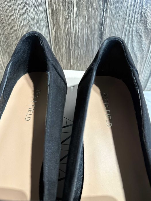 Buty damskie czarne półbuty mokasyny loafersy anna field 43