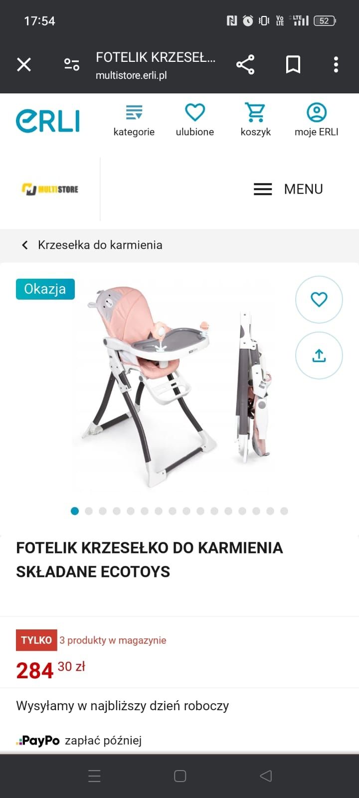 Krzesełko do karmienia