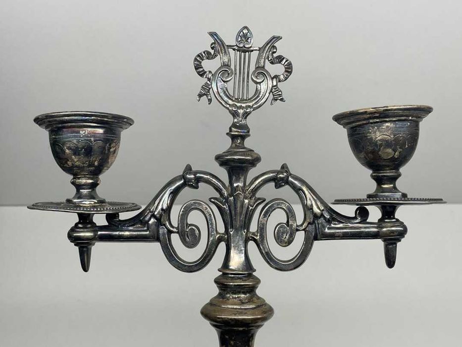 Srebrny Świecznik SECECJA - 331g Victor Nuber - AUSTRO-WĘGRY (Wiedeń)