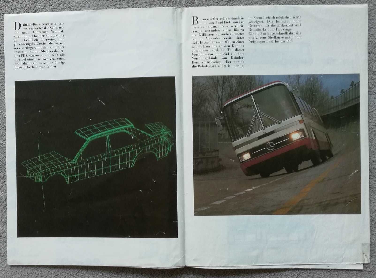 Prospekt Mercedes-Benz rok 1987 program produkcyjny