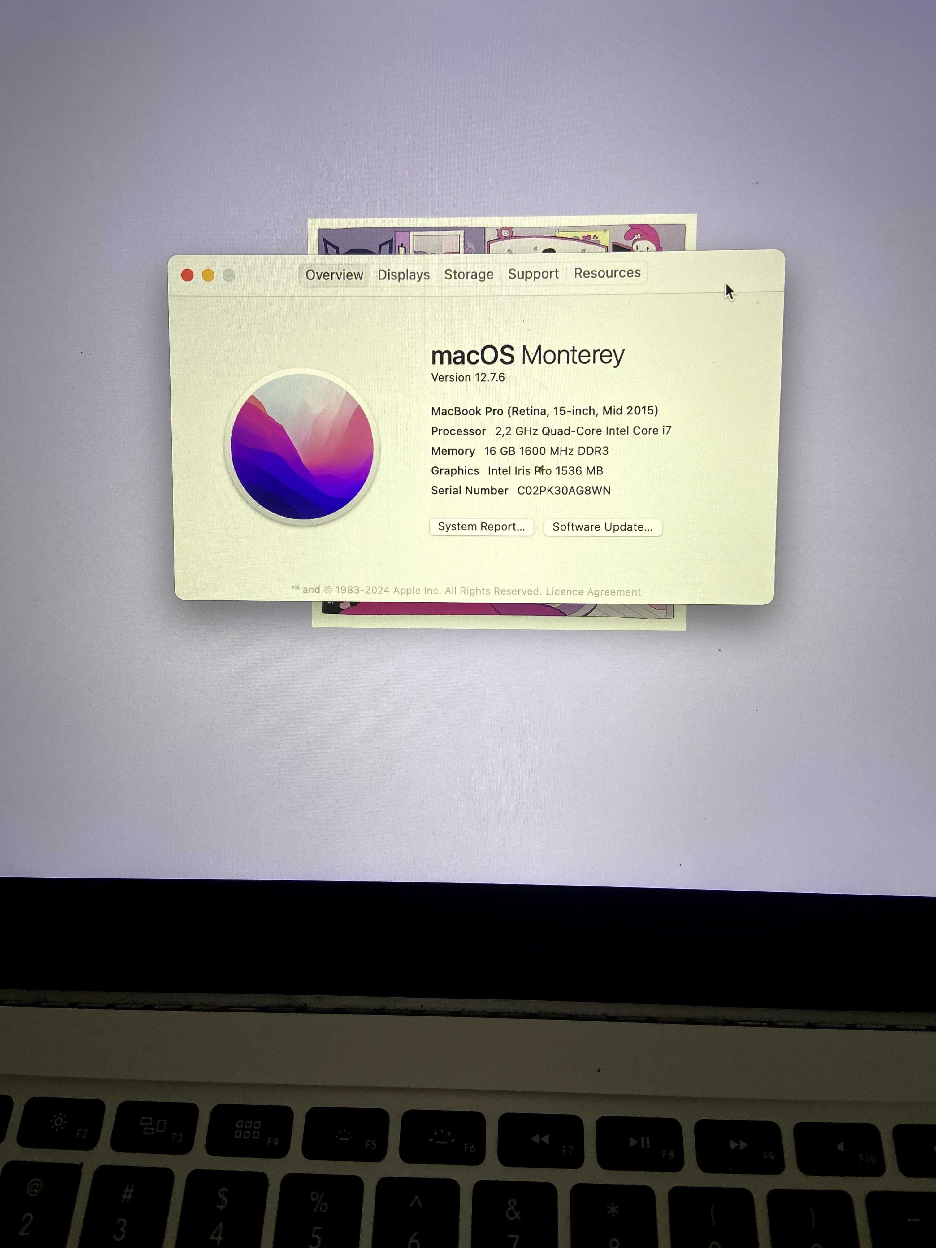MacBook Pro Retina, 15 cali, mid 2015 r.